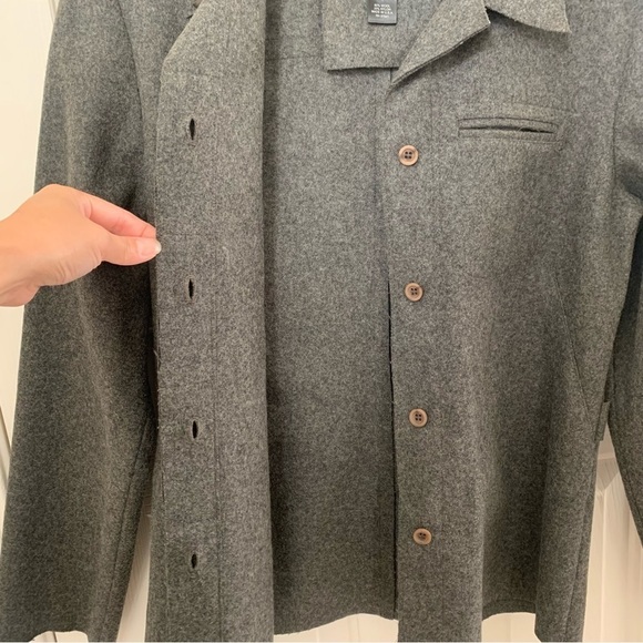 Vintage Nicole Summers front button collared Wool heather Gray sweater size 4 - Picture 6 of 11